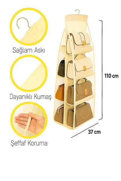 Tidymina-8 Cepli Dolap Içi Çanta Ve Ayakkabı Düzenleyici