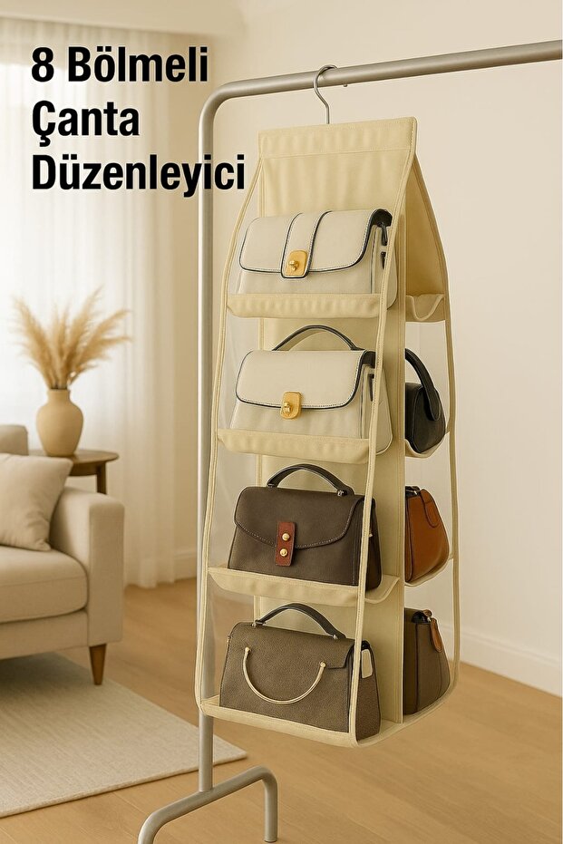 Tidymina-8 Cepli Dolap Içi Çanta Ve Ayakkabı Düzenleyici